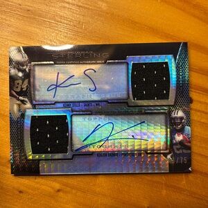 2013 Bowman Sterling Dual Patch Auto Kenjon Barner Kenny Stills #BSPDAR-SB /75